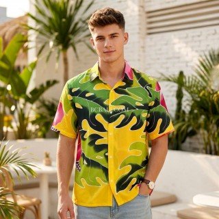 Summer Shirt Rayon Hand Painted Handmade in Bali